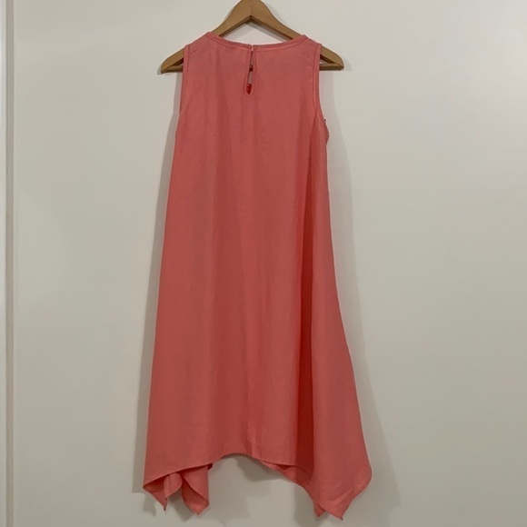 Cynthia Rowley Linen Dress Size S Color Peach - Picture 6 of 11